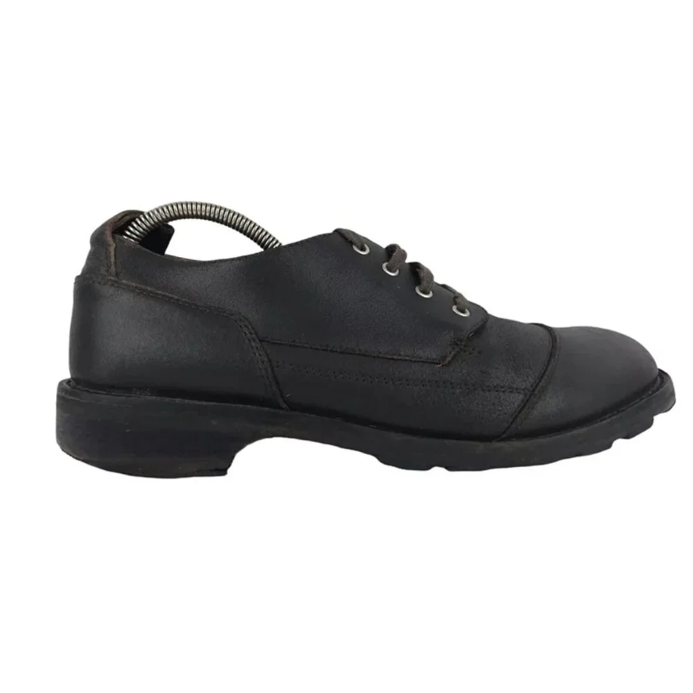 Medium Mens Dark Brown Round Toe Lace‎ Up Derby Dress Shoes Size US 10.5